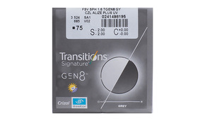 Линза Essilor Ormix 1.6 Transitions VIIl Grey C