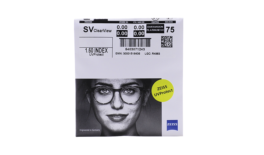 Линза Carl Zeiss Single Vision Clear View 1.6 DVP UV