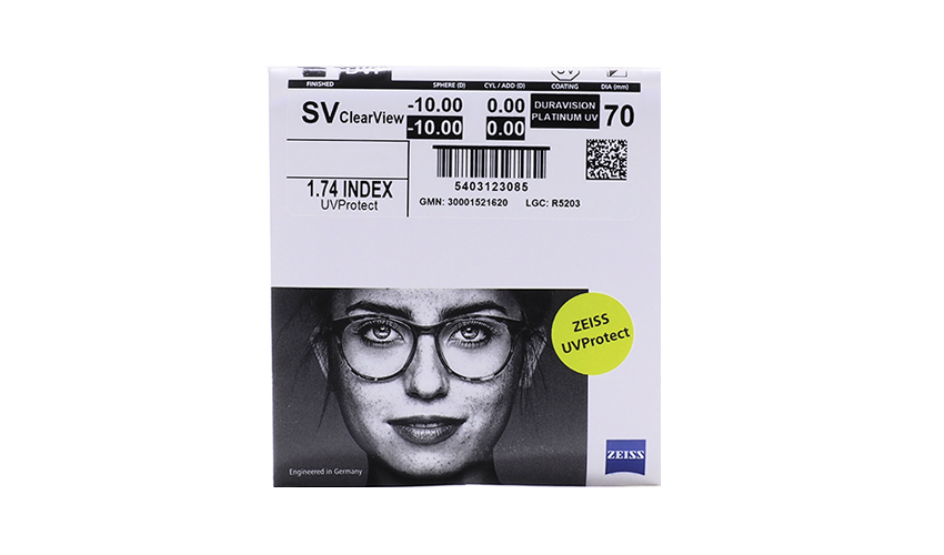 Линза Carl Zeiss Single Vision Clear View 1.74