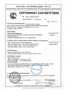 Сертификат Chopard, Police, Celine, Trussardi